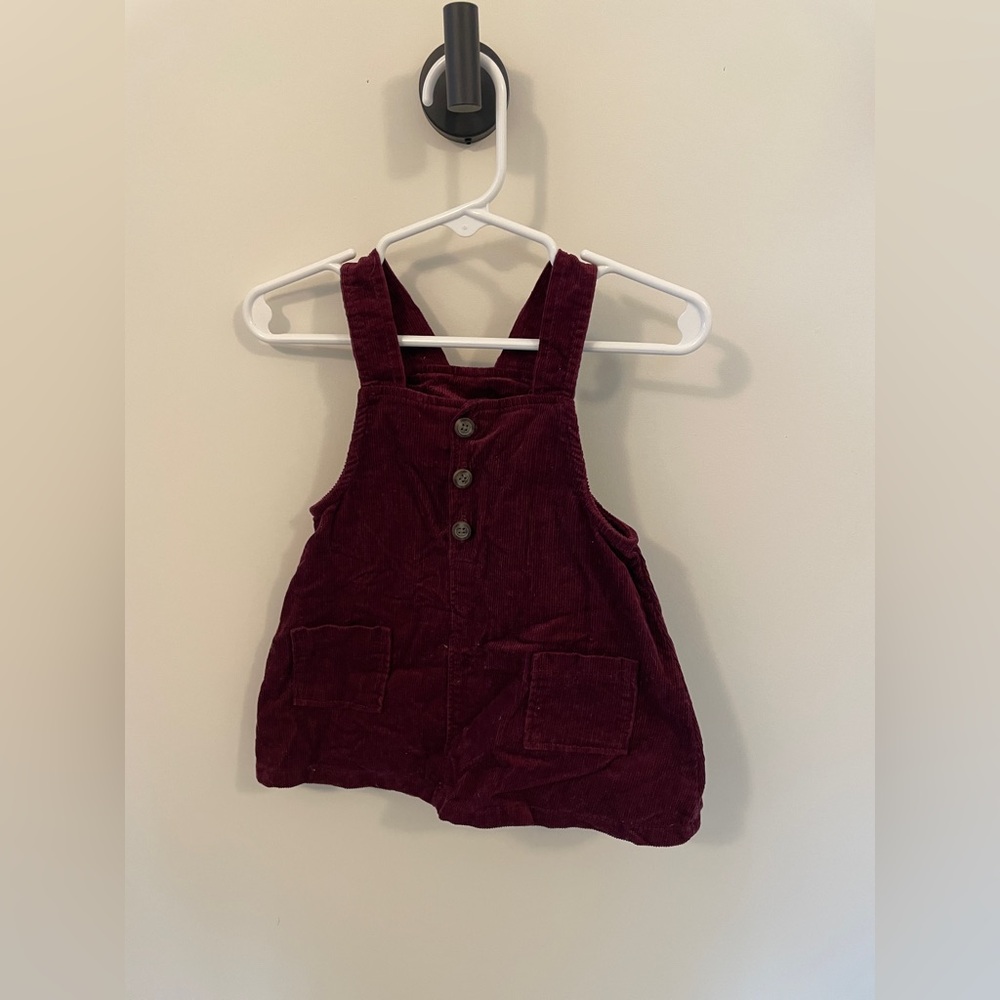 Old navy 6-12 month maroon corduroy dress
